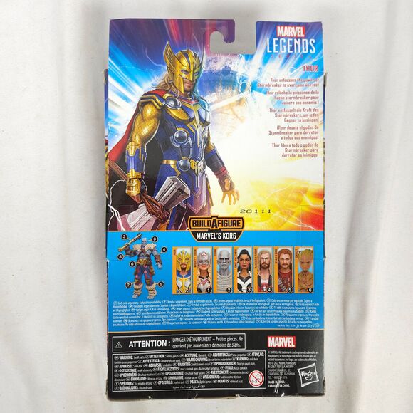 NIB Marvel Legends THOR 6" Action Figure Hasbro KORG BAF Wave Love and Thunder - Picture 2 of 5